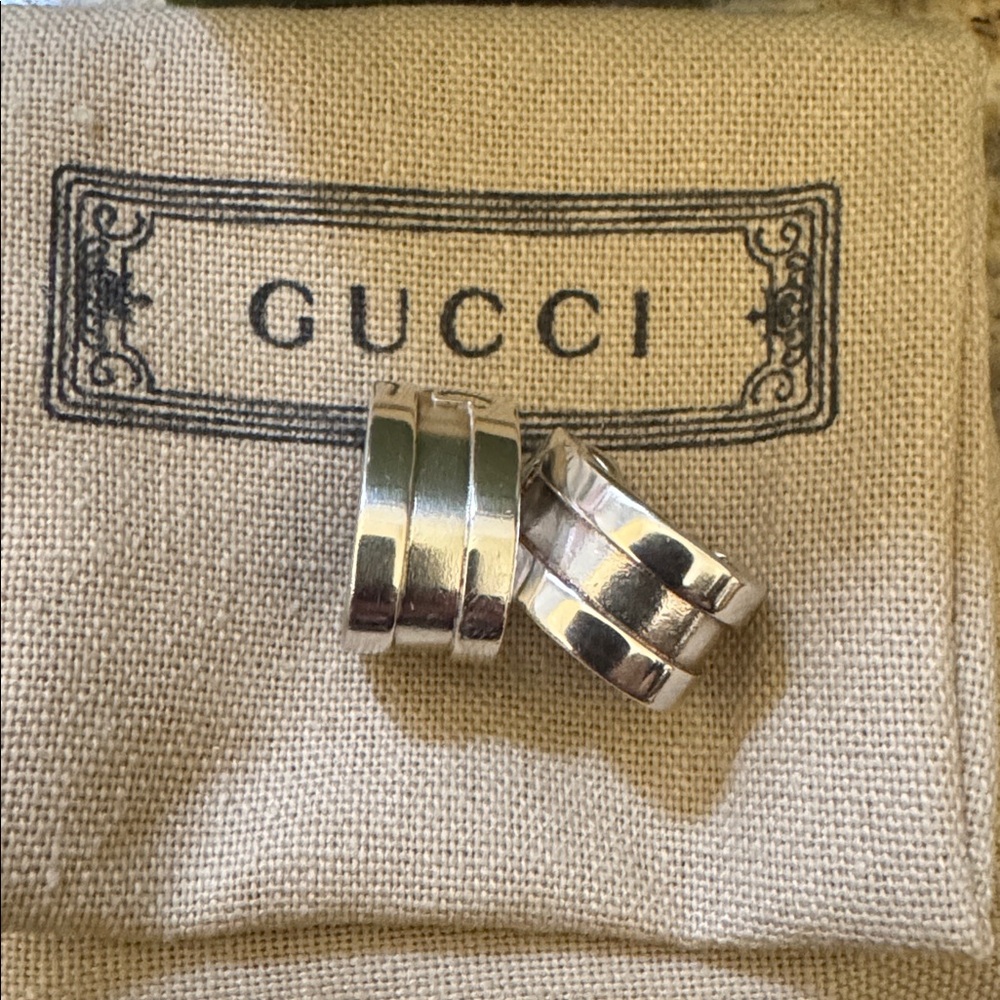Gucci Silver Clip Earrings